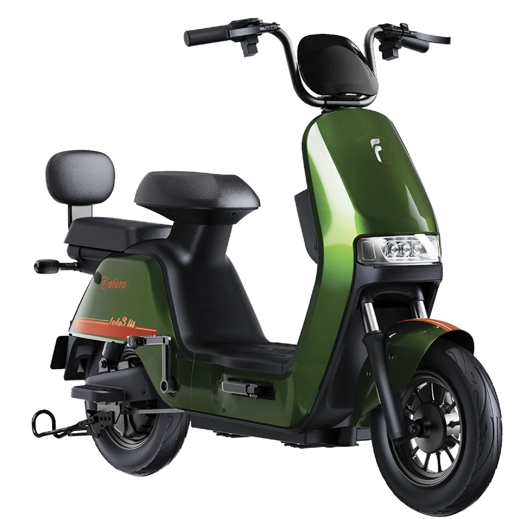 Green front three-quarter view — Ofero Ledo 3 sample vehicle.